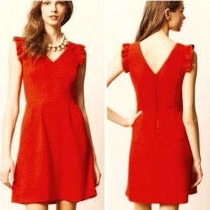 Anthropolgie Tabitha Textured Red Dress, Size 8